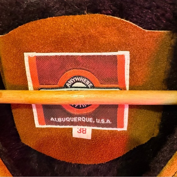 Pioneer Wear Leather, Suede, Sherpa lined patchwork Hippie Boho Vest 38 - Picture 6 of 9